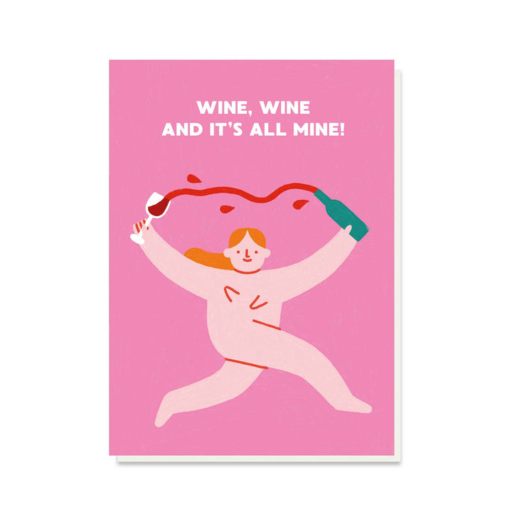 Wine Wine Birthday Card