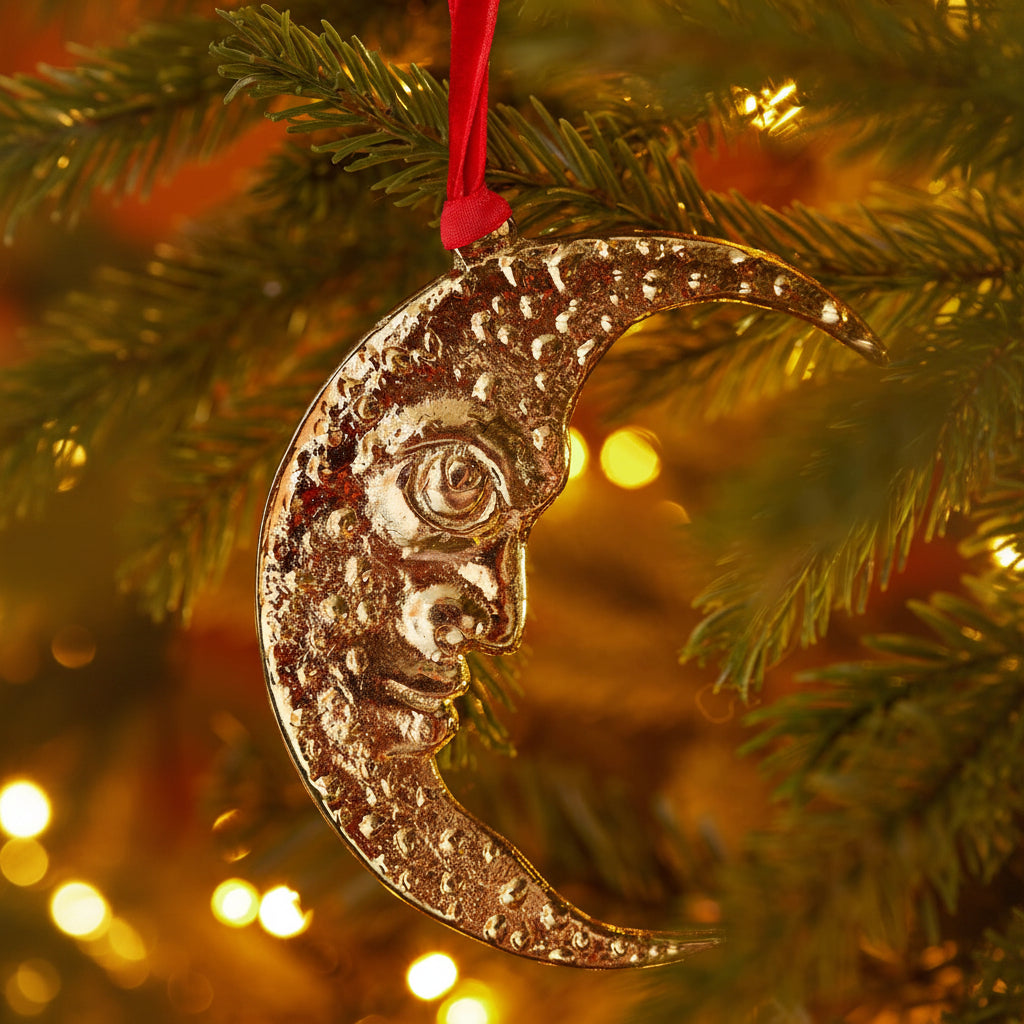 Gold Moon Face Decoration