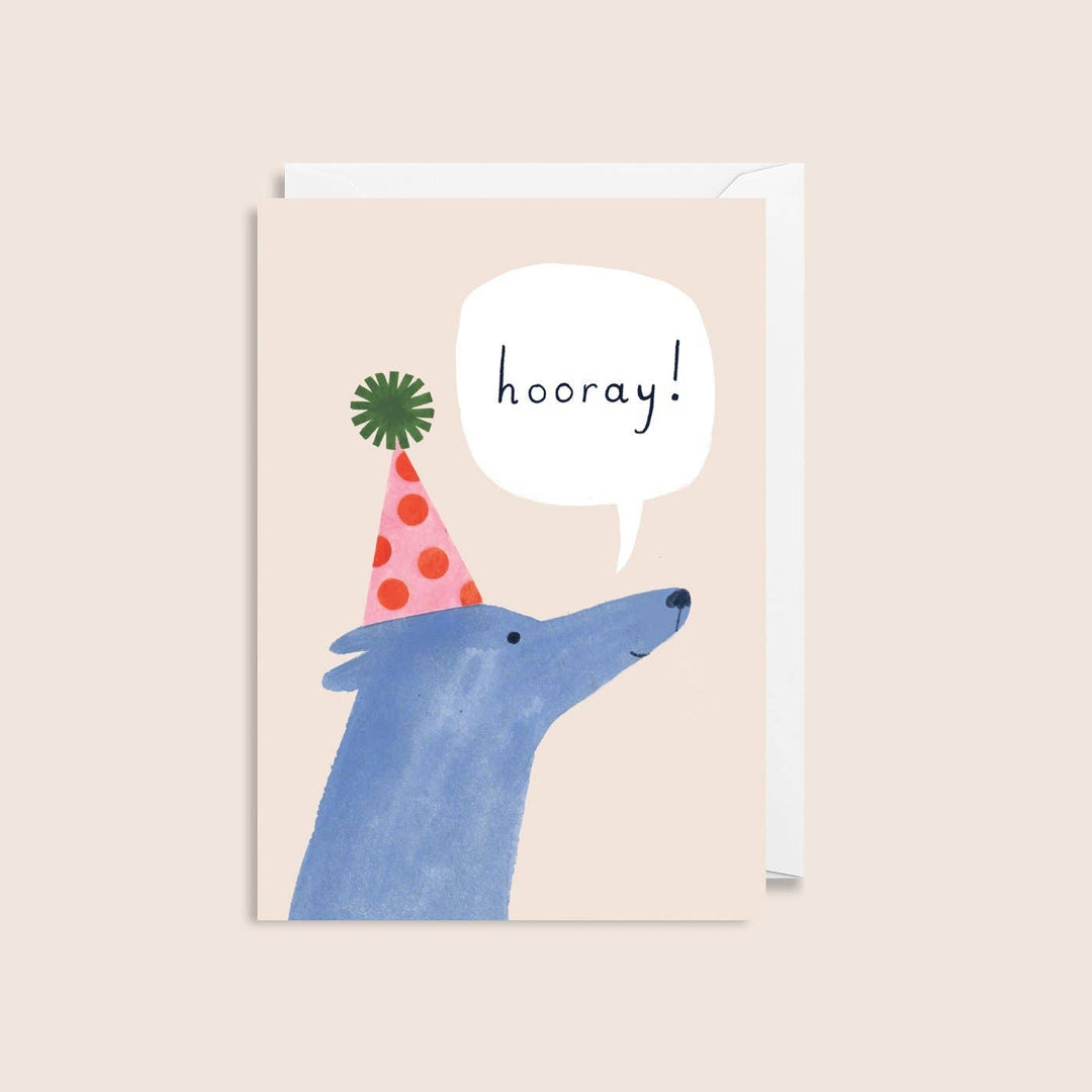 Hooray Long Dog Mini Card