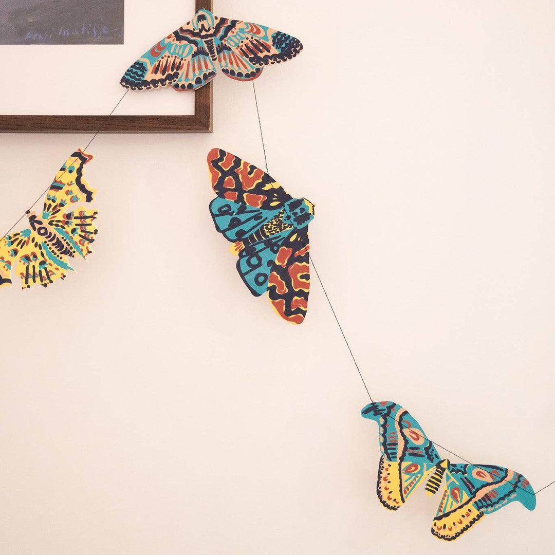 British Moths Sewn Garland