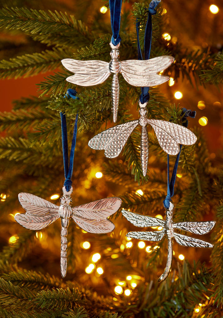 Silver Dragonfly Decoration