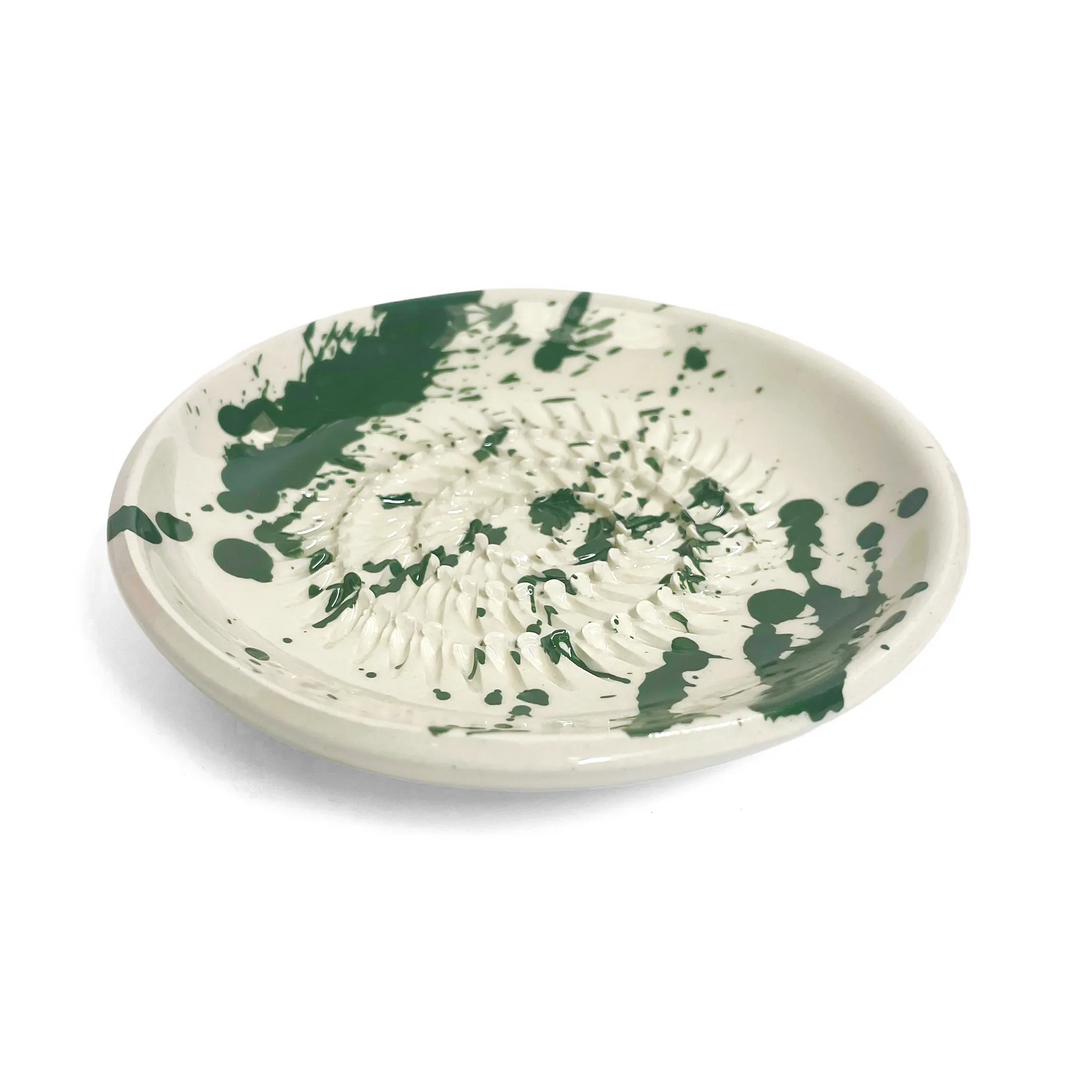 Garlic Grater in Green Splatter