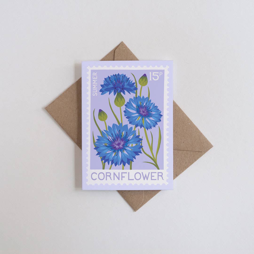 Cornflower Mini Greetings Card