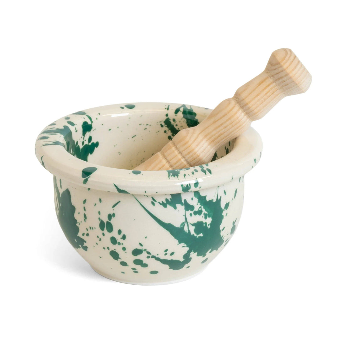 Pestle & Mortar in Green Splatter