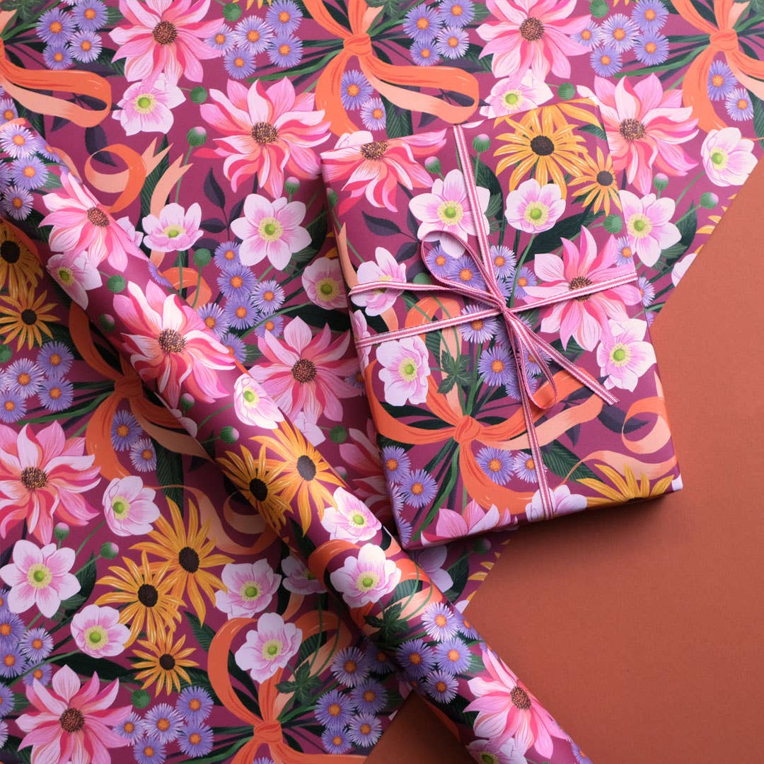 Autumn Bouquet Wrapping Paper Sheet