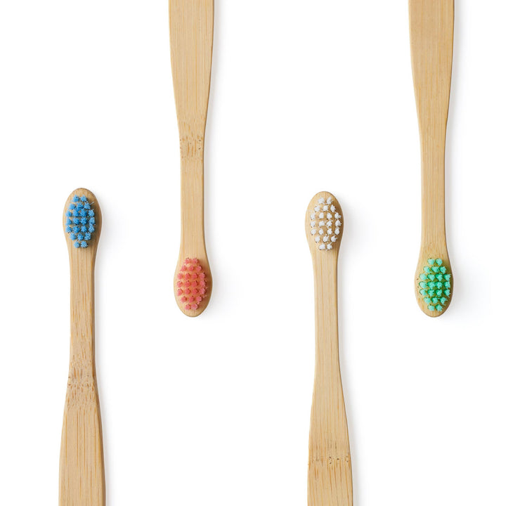 Baby Bamboo Toothbrush - 4 Pack with Soft Bristles