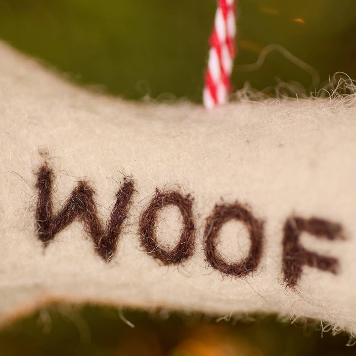 Felt Woof Bone Decoration