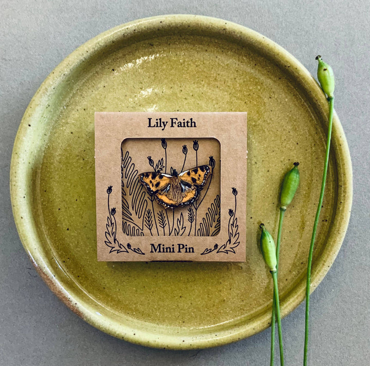Tortoiseshell Butterfly Mini Pin Brooch