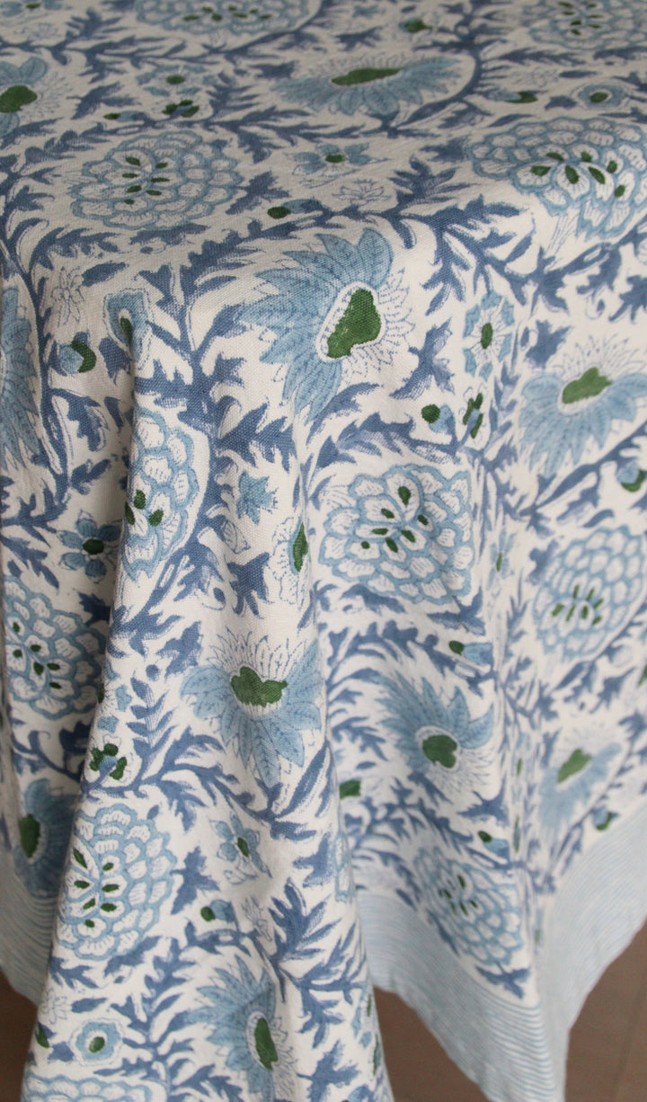 Sunny Day Blockprinted Tablecloth