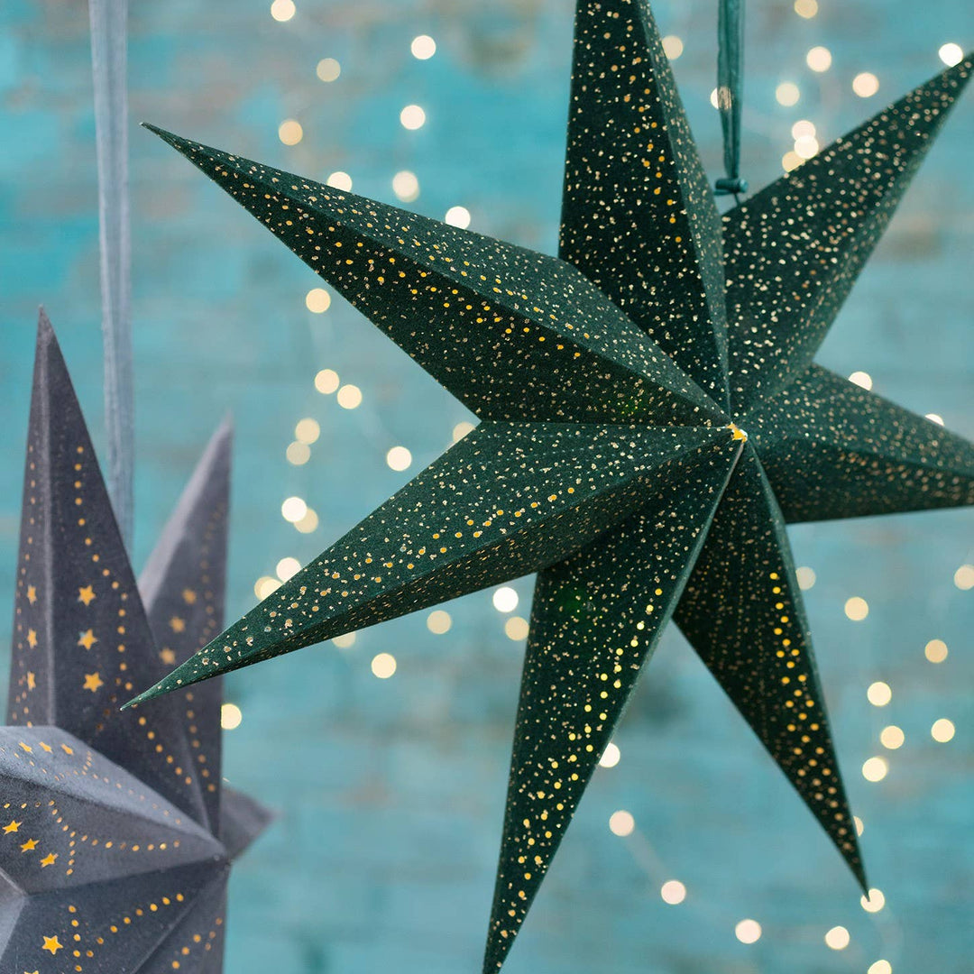 Green Velvet Light Up Star