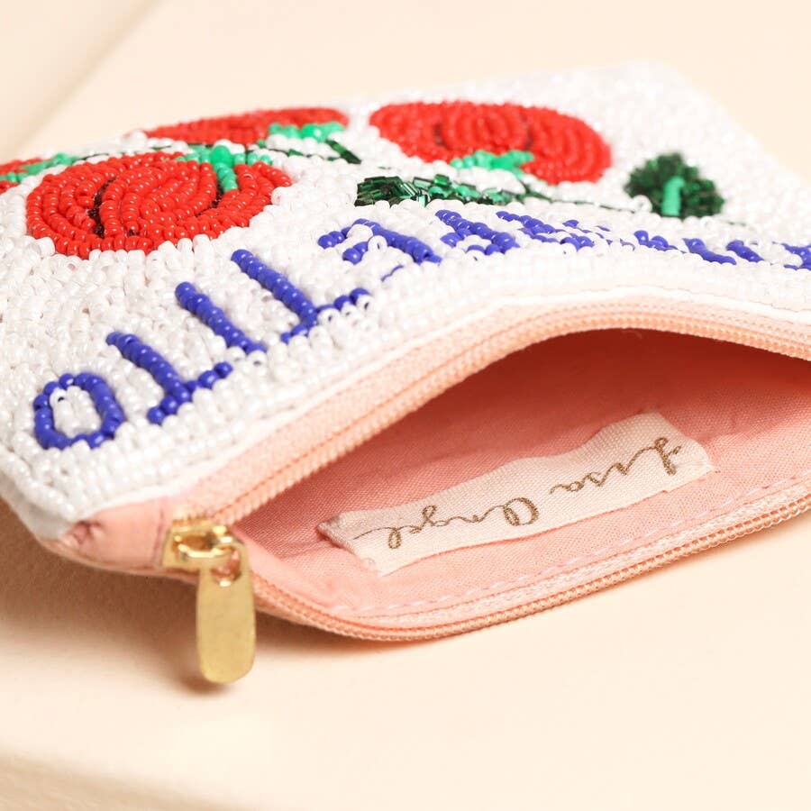 Buon Appetito Beaded Tomato Pouch