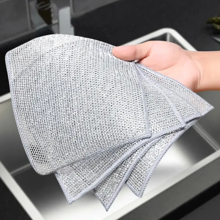 Stainless Steel Wire Dishcloths – Non-Scratch, Heavy-Duty Cloth