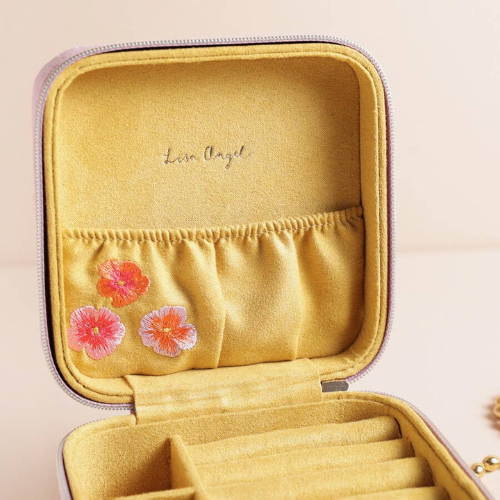 Pink Floral Travel Jewellery Case