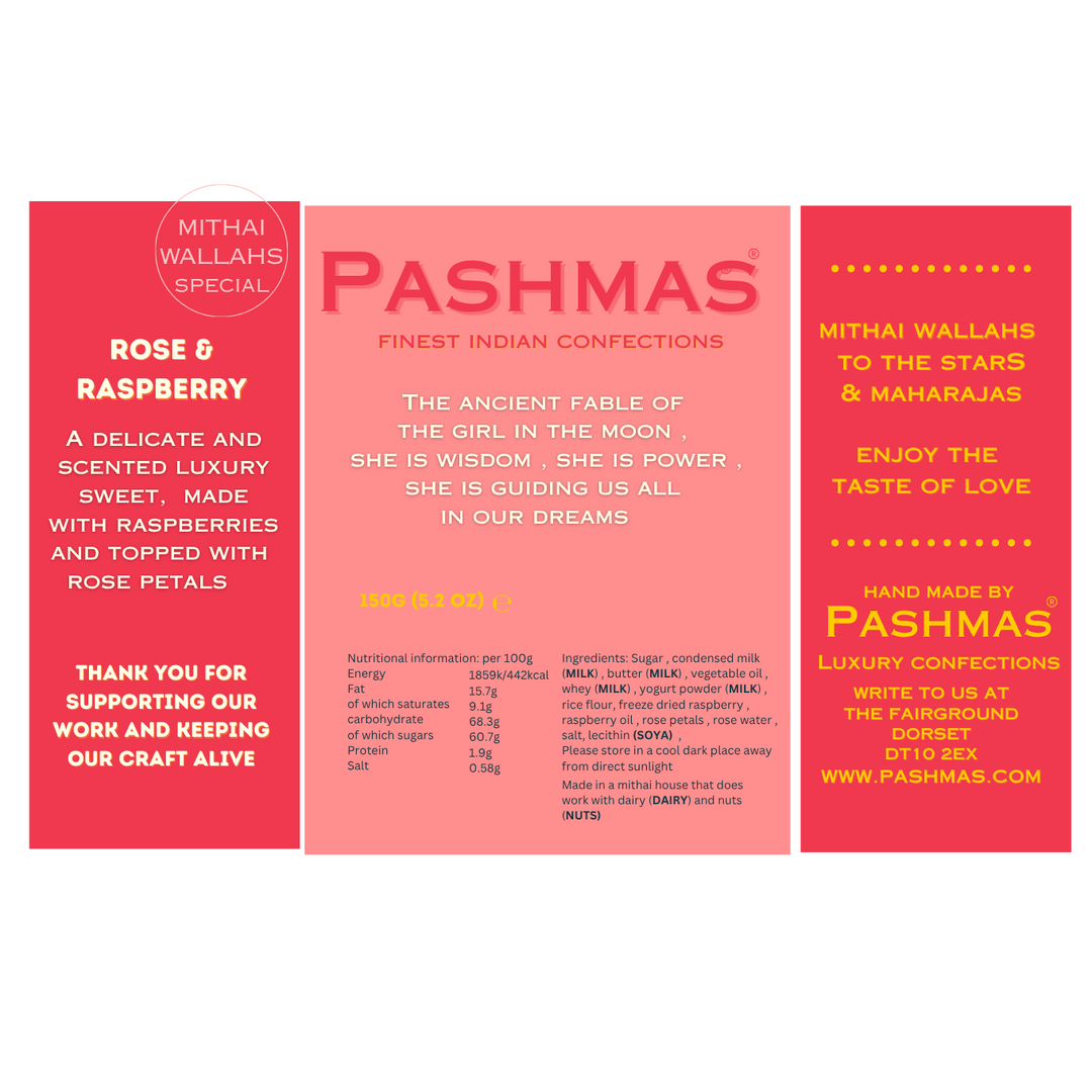 PASHMAS Luxury Indian Confections - Rose & Raspberry