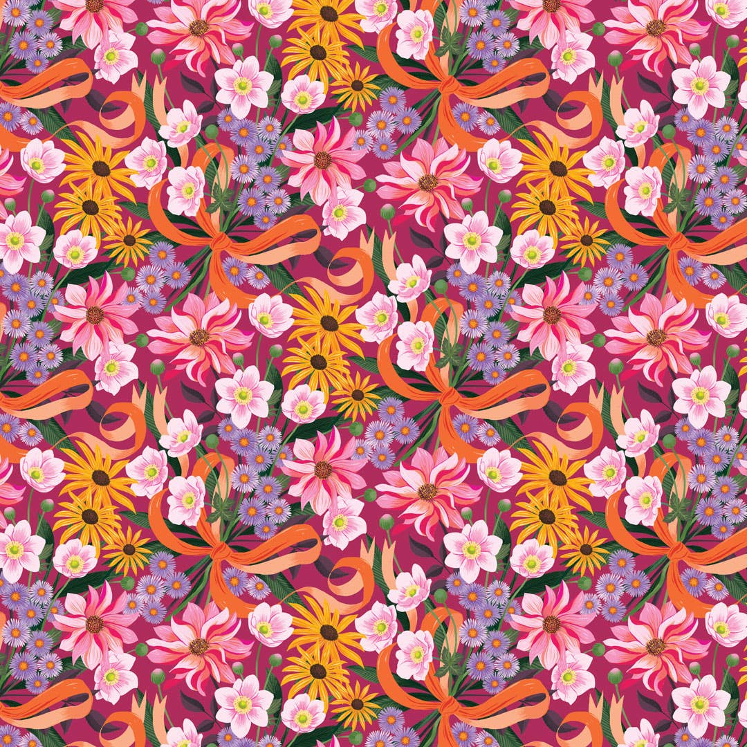 Autumn Bouquet Wrapping Paper Sheet
