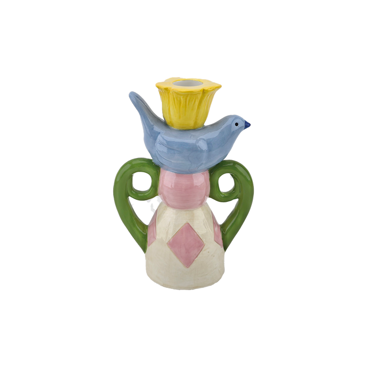 Blue Bird Candlestick