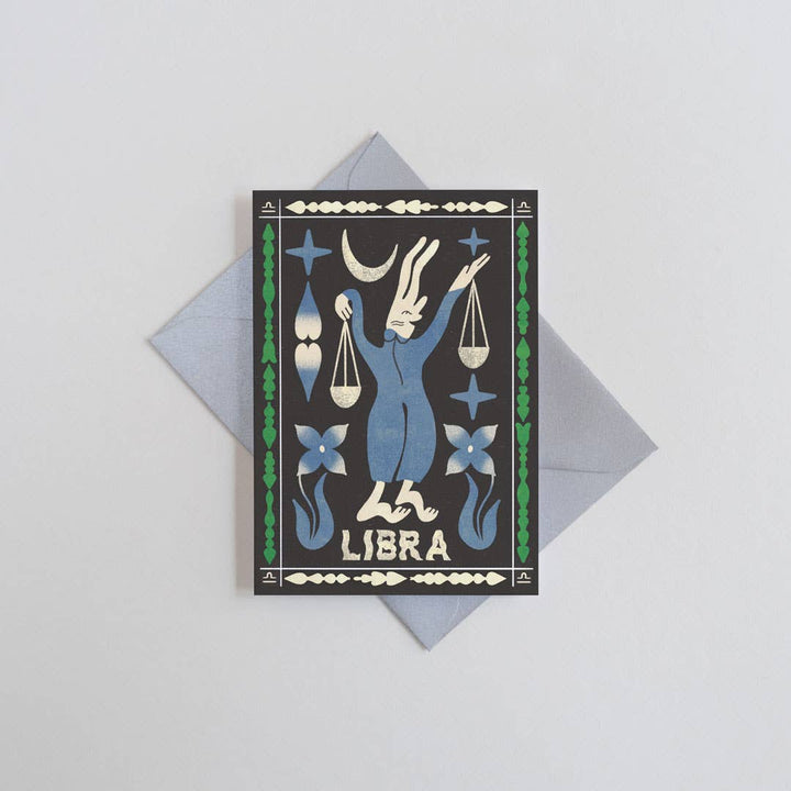 Libra Mini Greetings Card