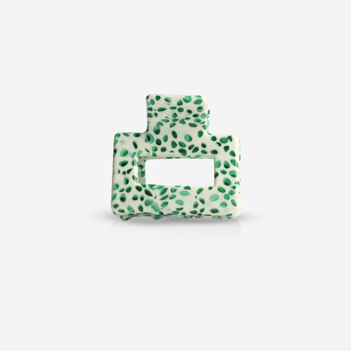 Hair Clip in Olive Dot