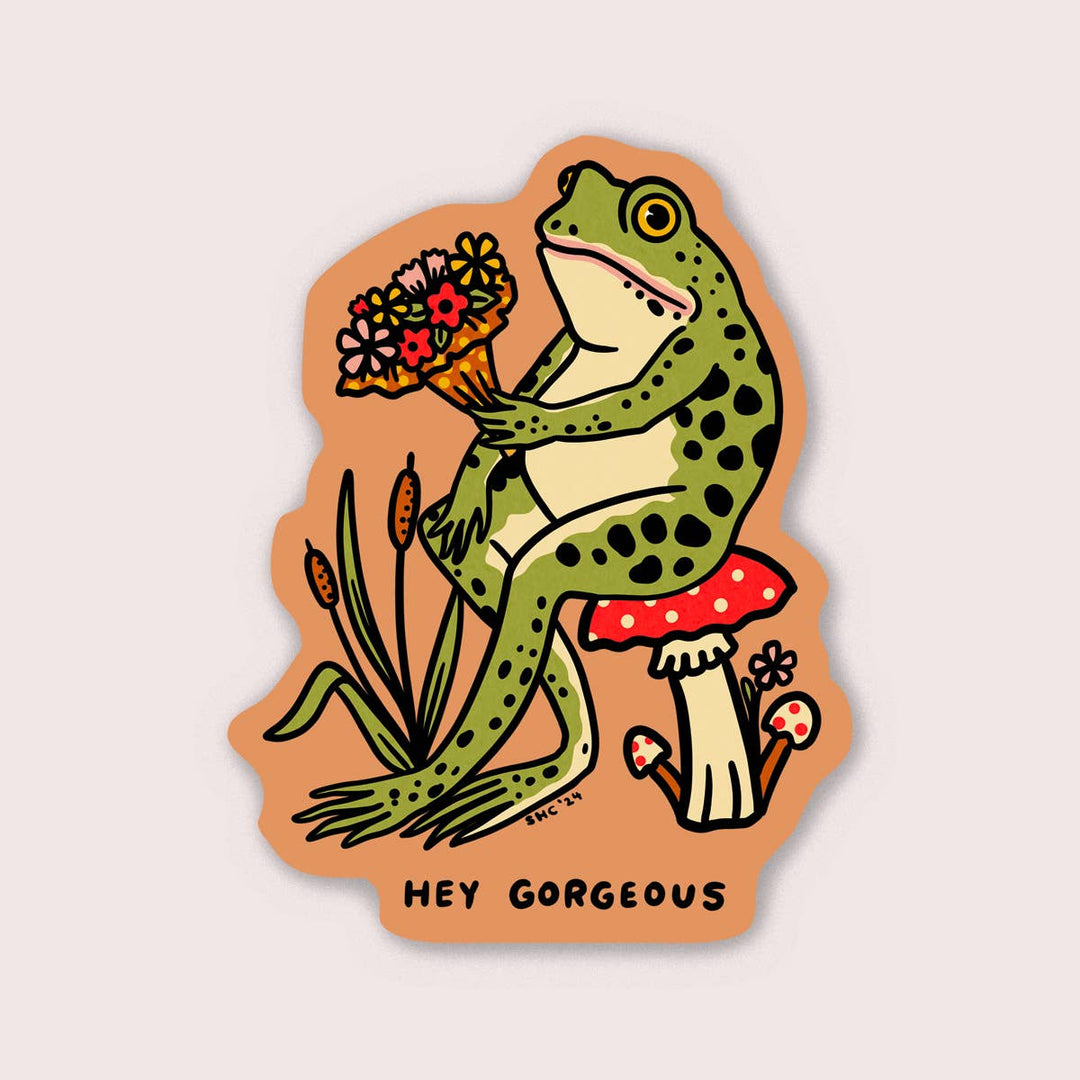 Hey Gorgeous Waterproof Vinyl Sticker