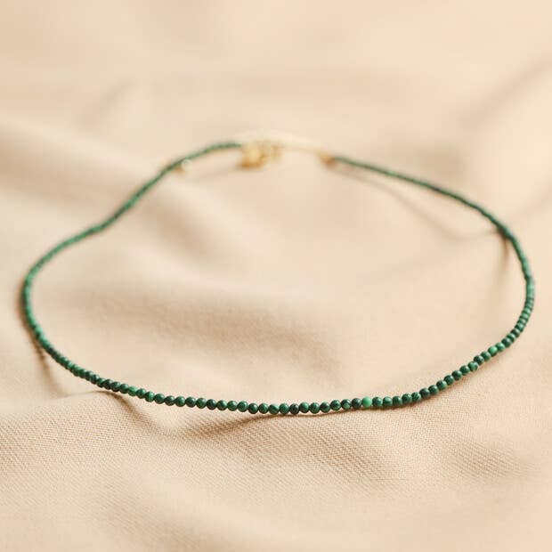 Malachite Protection Beaded Necklace