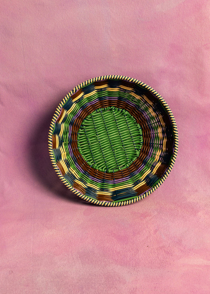 Woven Bowl - Brown and Green