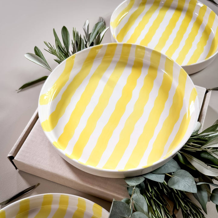Beach Yellow Stripe Plate