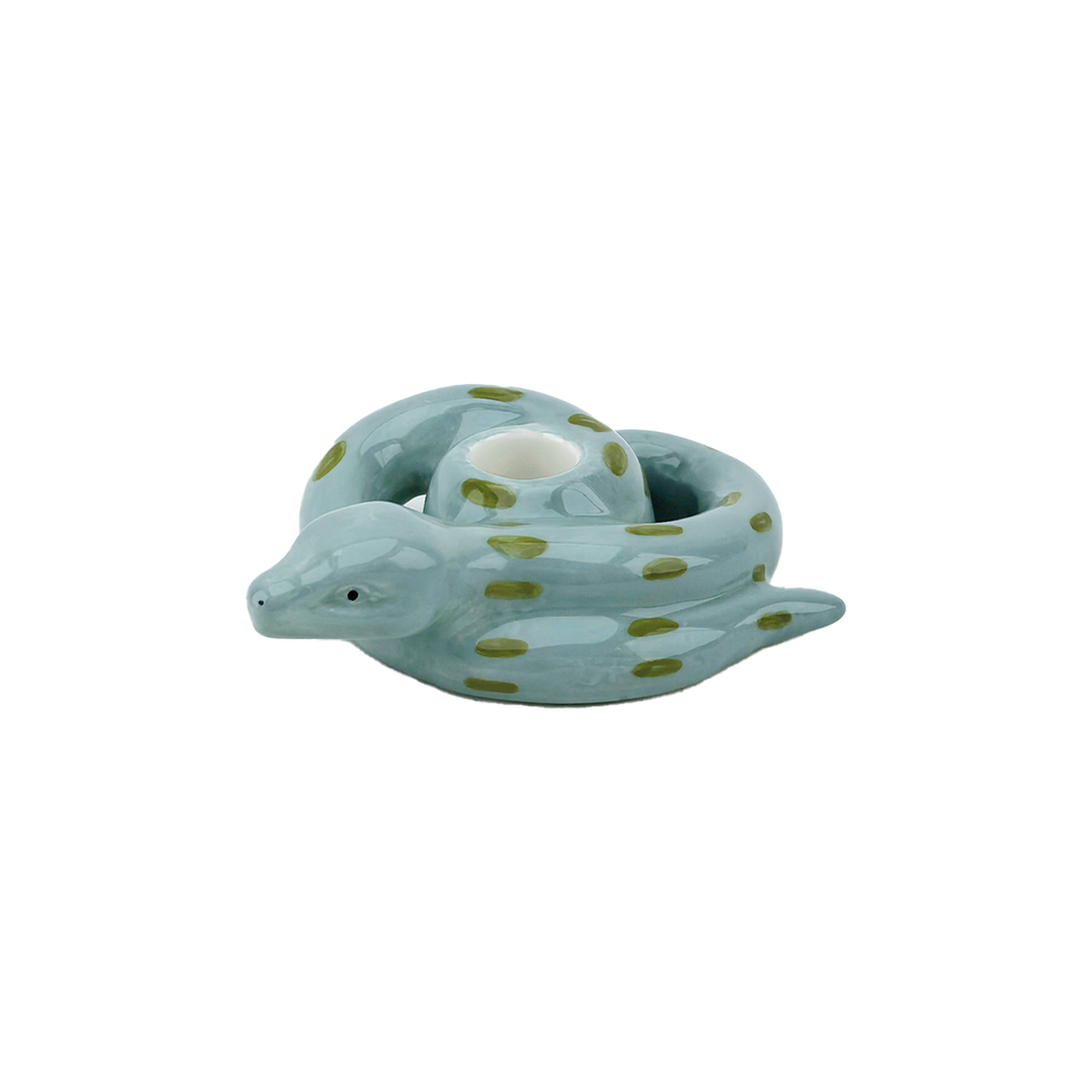 Blue Snake Candle Holder