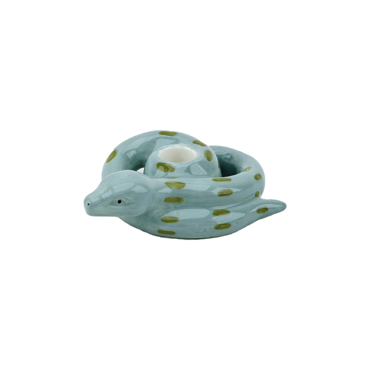 Blue Snake Candle Holder