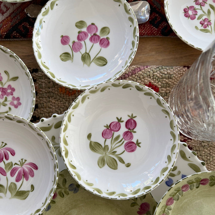 Hand Painted Floral Porcelain Plates