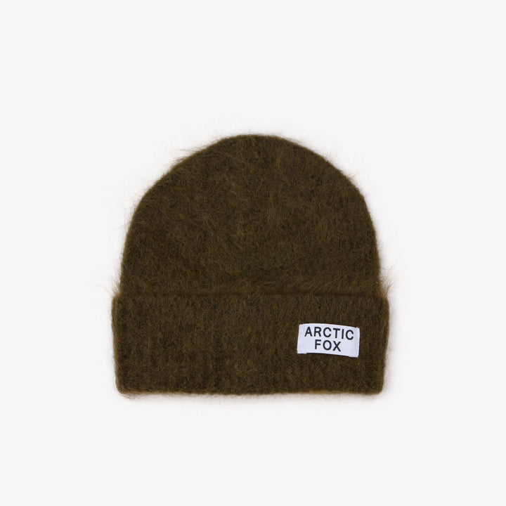 The Mohair Beanie - Khaki Green