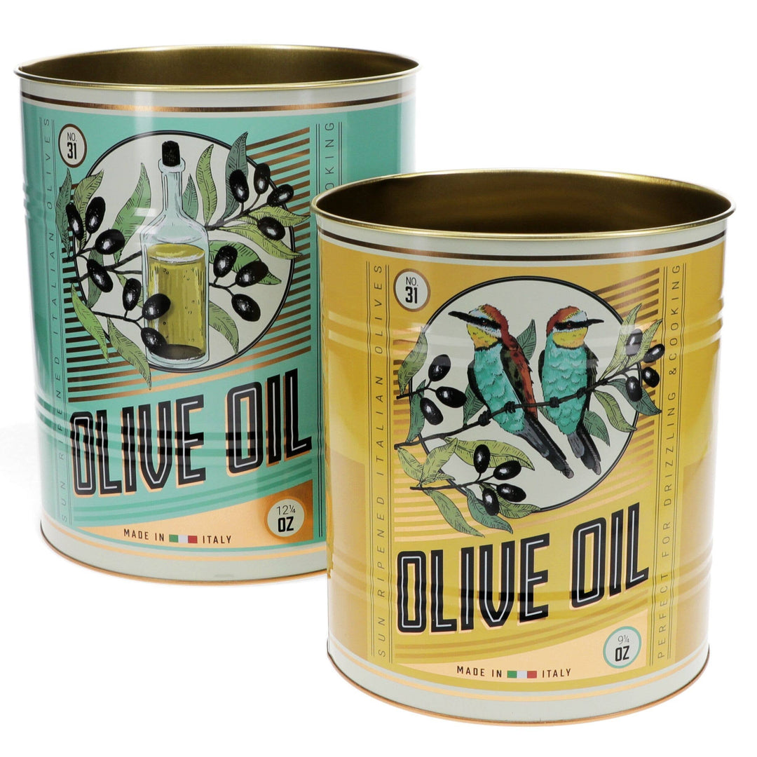 Xl Storage Tins (Set of 2) - Olive Oil
