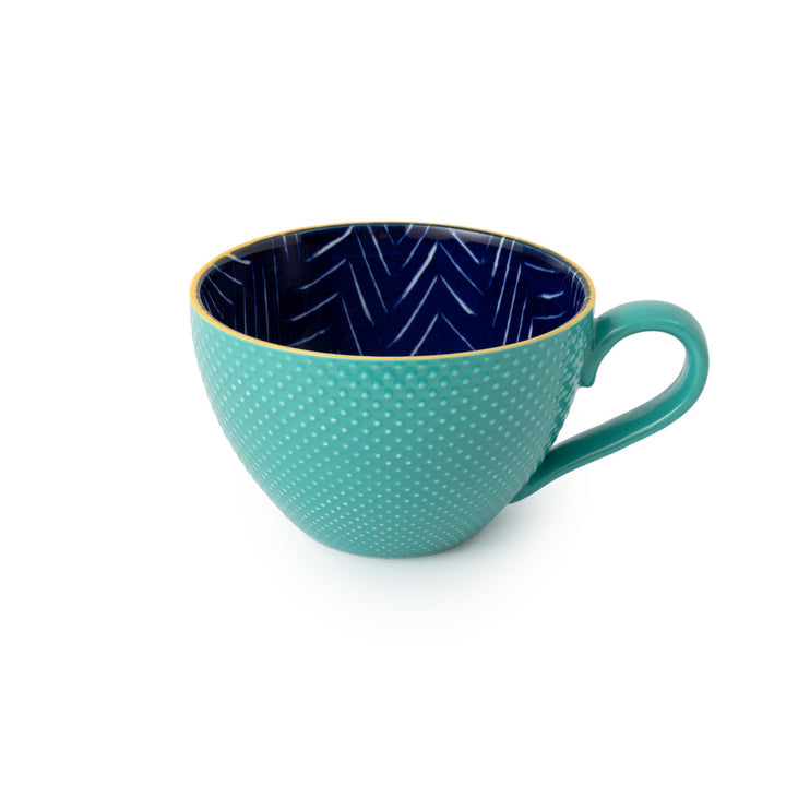 Indigo Chevron Stoneware Mug