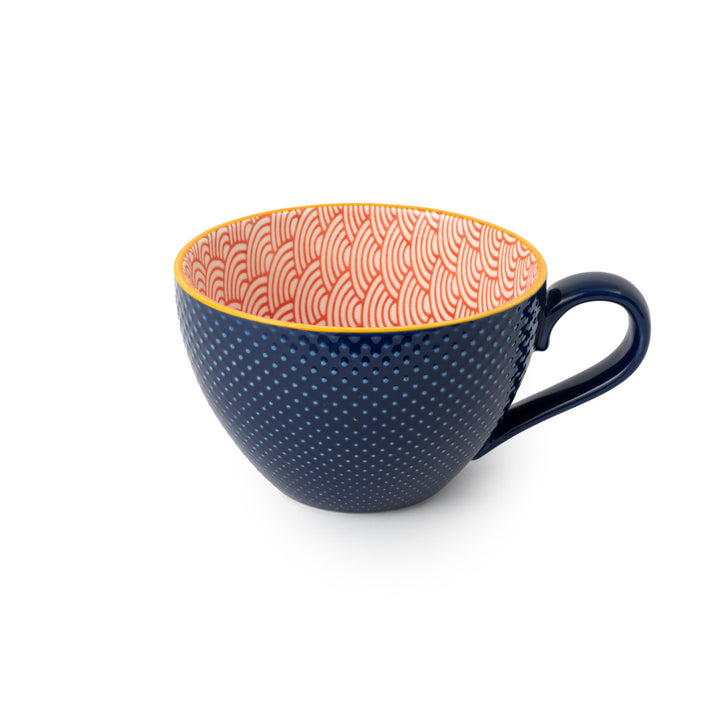 Red & Blue Arc Stoneware Mug