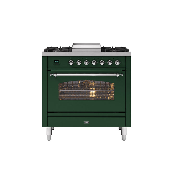 ILVE Milano 90cm - Single Oven - 4 Gas Burners & Frytop