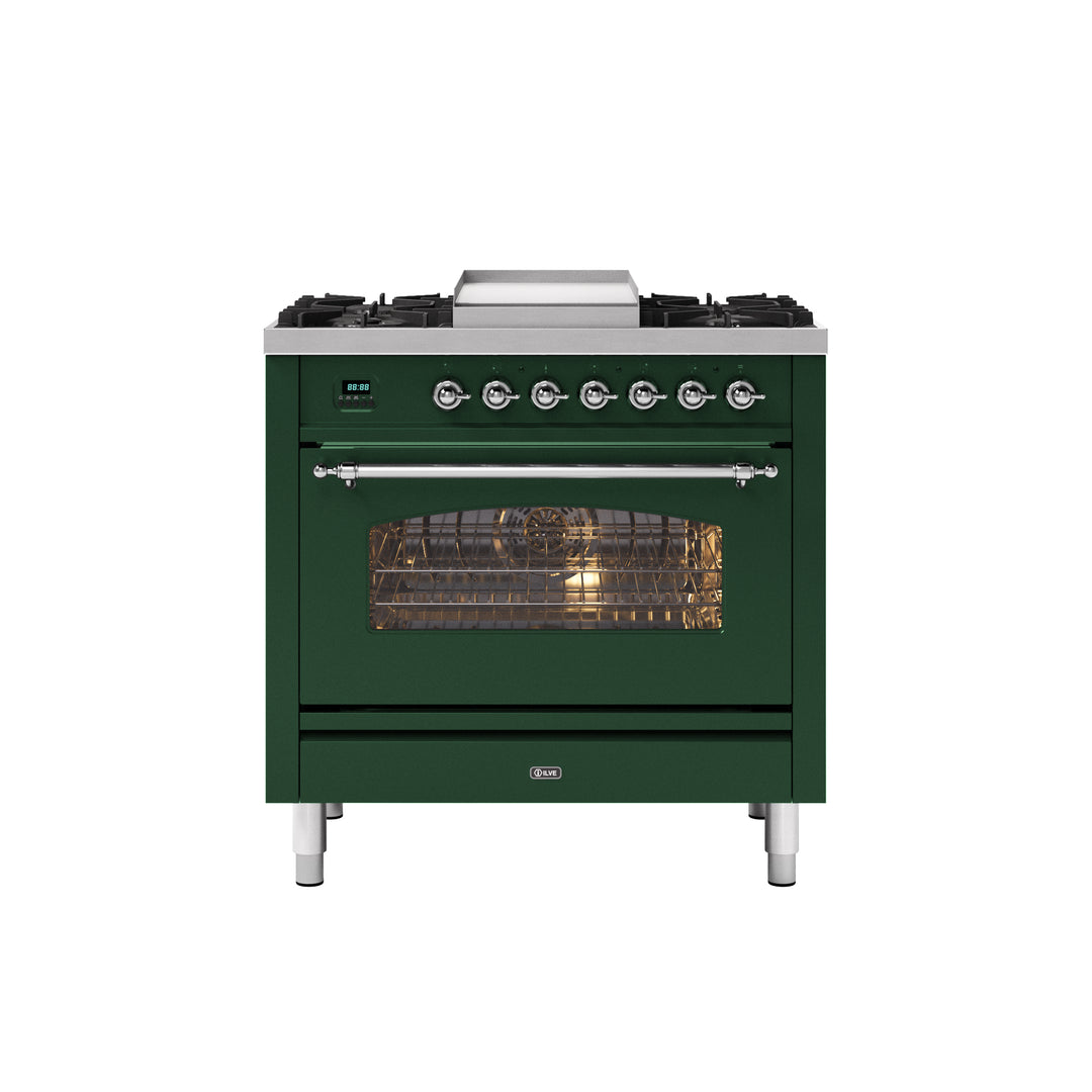 ILVE Milano 90cm - Single Oven - 4 Gas Burners & Frytop