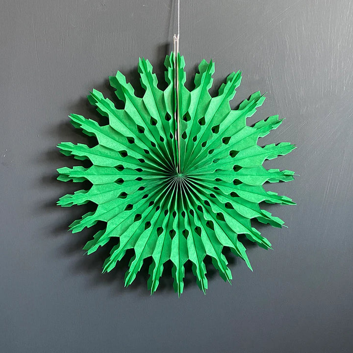 Paper Fan Decoration: Green