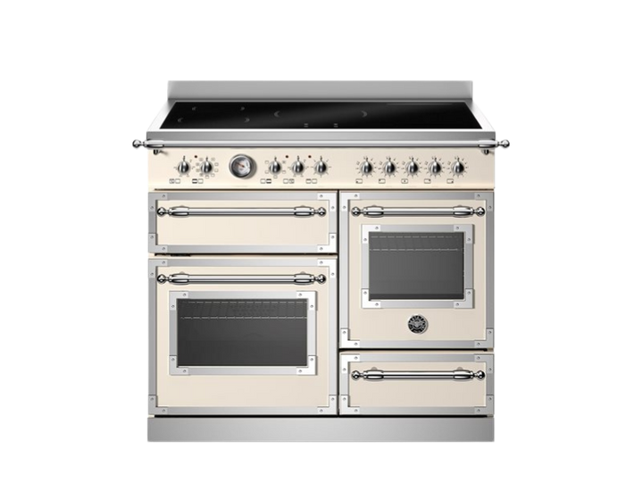 cream range cooker bertazzoni with stainless trim and induction top