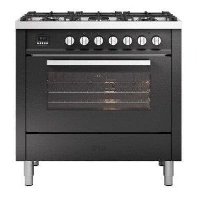 ilve torino 90cm range cooker in black