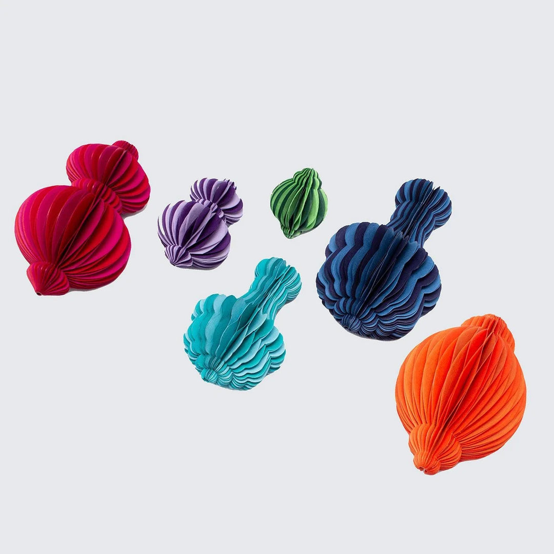 Recycled Paper Fold-Away Bauble Decoration - Lilac