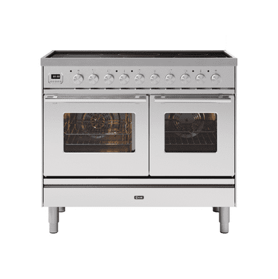 ilve roma 100cm - double oven with 6 zone induction in stainless steel