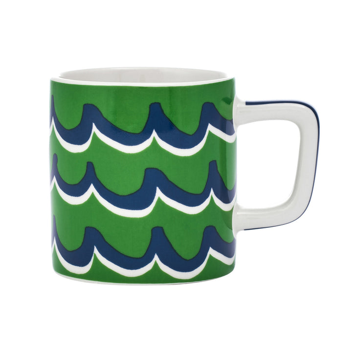 La Cafetière Ceramic Espresso Cup in Green Cyan Tides