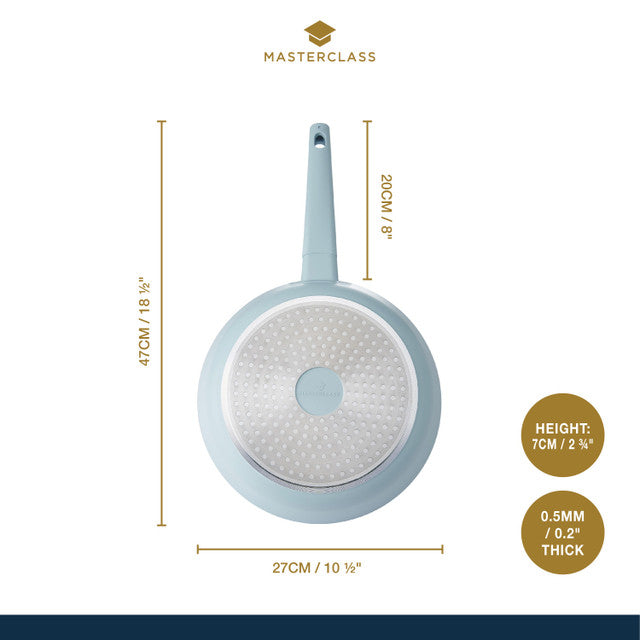 MasterClass Cast Aluminium Frying Pan in Sky Blue 26cm