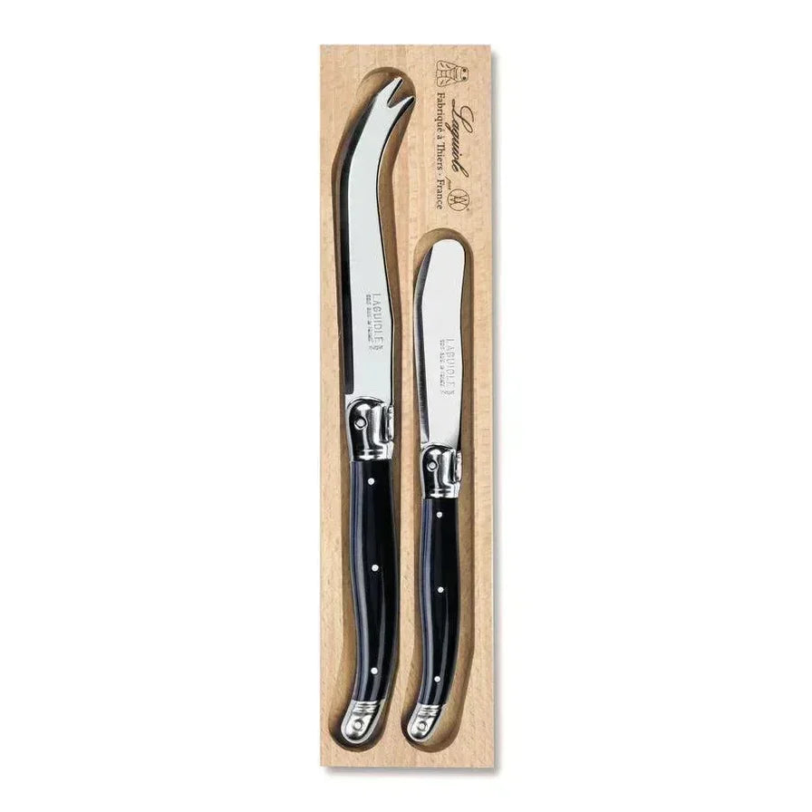 Two Piece Cheese Knife Set in Black