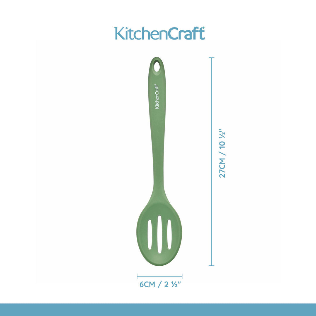 Silicone Slotted Spoon in Green
