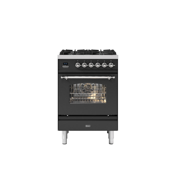 ILVE Black Milano 60cm - Single Oven - 4 Gas Burners