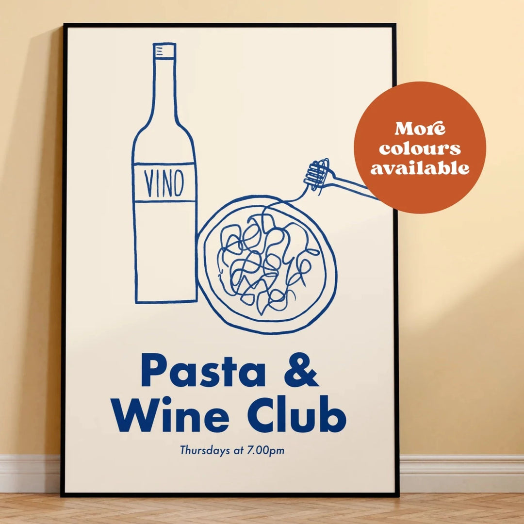 Pasta & Wine Art Print