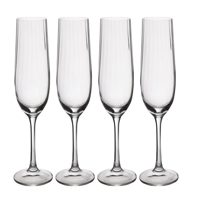 Treviso 4-Piece Crystal Champagne Flute Glass Set