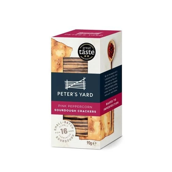 Pink Peppercorn Sourdough Crackers