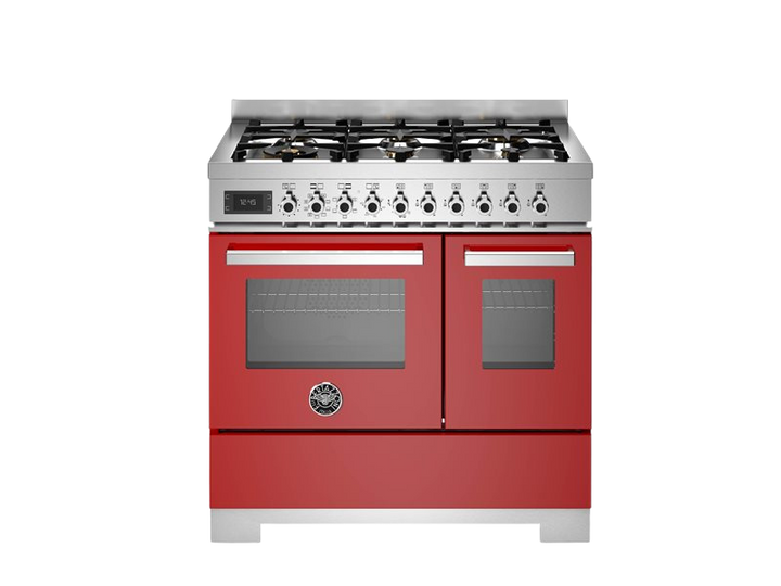 Bertazzoni Professional Series - 90 cm 6-burner electric double oven in red