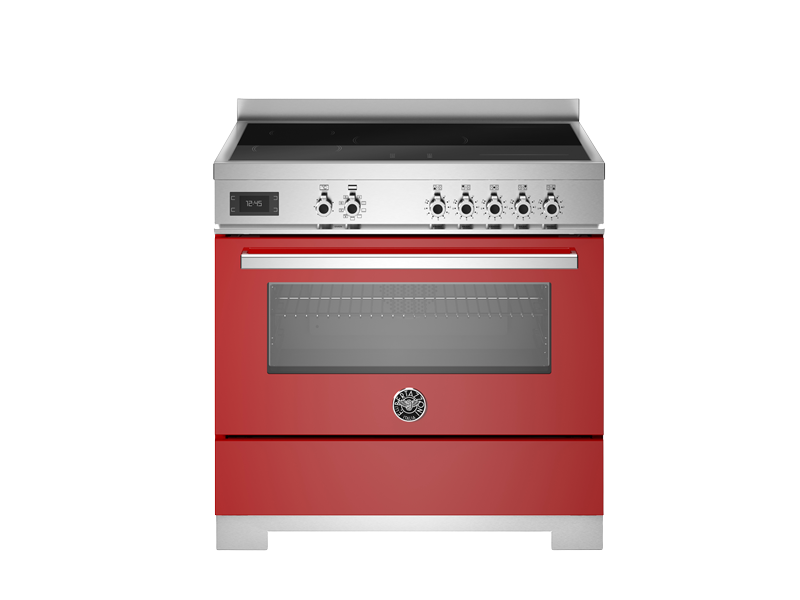 Bertazzoni Professional Series - 90 cm induction top, Electric Oven in red